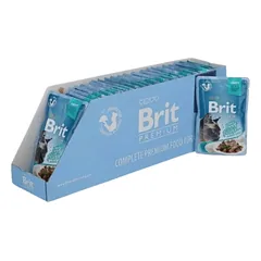 Brit Premium Delicate Beef in Gravy konservai katėms jautienos filė padaže 24vnt.