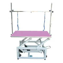 Blovi Magnum - profesionalus didelis kirpimo stalas su elektriniu pakėlimu, Fioletowy / 120x65cm — 3 nuotrauka