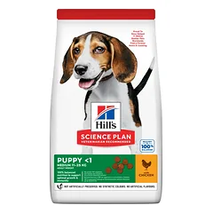 Hill's Science Plan Puppy <1 Medium su vištiena, sausas maistas šuniukams, > 10 kg parduotuvėje vetprekes.lt