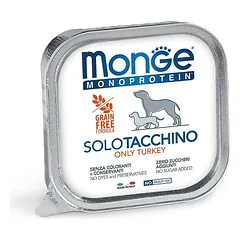 Monge Monoprotein Solo Turkey begrūdis paštetas šunims