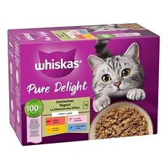 Didelė pakuotė Whiskas Pure Delight porcijų paketėliai 96 x 85 g, drėgnas maistas katėms — 3 nuotrauka