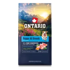 Ontario Puppy & Junior All Breeds Monoprotein Turkey & Sweet Potatoes 2,25 kg