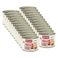 ANIMONDA Cat Carny Senior skonis: jautienos ir kalakutienos širdelės 24x200g 