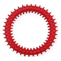 PET NOVA DENTAL raudonas spygliuotas žiedas 12.5cm 3vnt