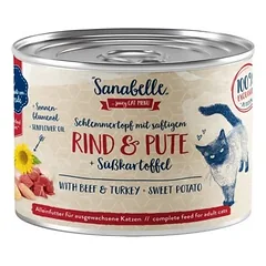 SANABELLE Jautiena ir kalakutiena 180 g drėgno ėdalo suaugusioms katėms