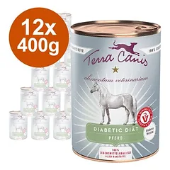Terra Canis Alimentum Veterinarium Diabetic dieta, drėgnas maistas šunims, ekonominė pakuotė 12 x 400 g