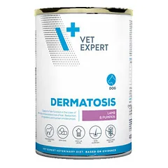 VetExpert VD Dog Dermatosis su ėriena ir moliūgu, veterinarinis maistas šunims 400 g — 2 nuotrauka