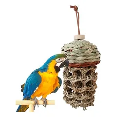 LovuPet Vogelspielzeug, Beißspielzeug aus Holz für Papageienkäfige