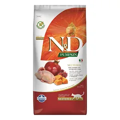 N&D PUMPKIN – CAT Dry Quail&Pomegr NEUTERED ADULT 5 kg