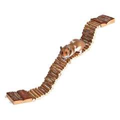 Trixie Natural Living Ladder sulankstomos medinės kopėtėlės graužikams, iš medžio žievės, 7×55 cm — 4 nuotrauka