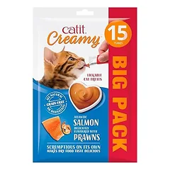 Catit laižomas skanėstas Lašiša ir Krevetės 15x10g