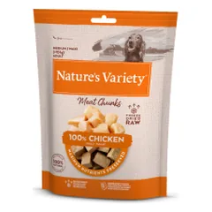 Nature’s Variety Meat Chunks liofilizuoti vištienos kubeliai šunims, 50 g