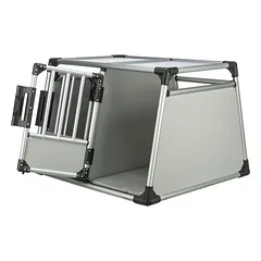TRIXIE dvigubas aliuminis transportavimo narvas M–L 93x64x88 cm — 2 nuotrauka