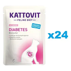 KATTOVIT Feline Diet Diabetes lašiša 24 x 85 g