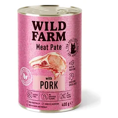 WILD FARM Paštetas su kiauliena 400g - maistas katėms be glitimo