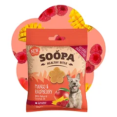 SOOPA Mango ir aviečių skanėstai šunims, Mango & Raspberry Dog Treats, 50g