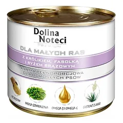 Dolina Noteci Premium mažoms veislėms su triušiena, pupelėmis ir rudaisiai ryžiais 185 g