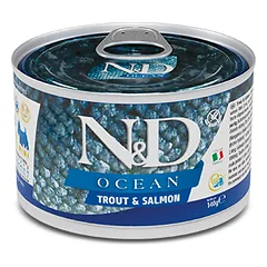 FARMINA N&D OCEAN – DOG Wet Trout&Salmon ADULT MINI 140 g (pak.6)