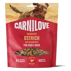 CARNILOVE Crunchy Snack Ostrich with Blackberries skanėstai šunims