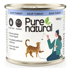 Purenatural konservuota sriuba katėms su kalakutiena, 140g