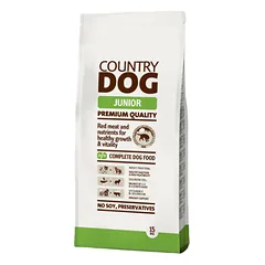 COUNTRY DOG Junior sausas maistas jauniems šunims, 15 kg