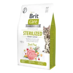 Brit Care Cat GF Sterilized Immunity Support sausas pašaras katėms 400 g parduotuvėje petreon.lt