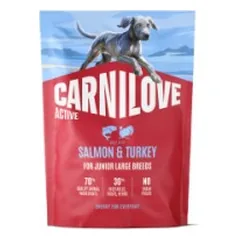 CARNILOVE ACTIVE Dog Salmon & Turkey Junior Large Breeds sausas pašaras jauniems šunims 1,5 kg