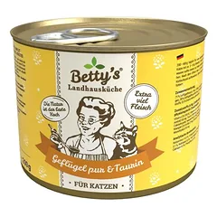 Betty's Landhausküche gryna paukštiena su taurinu, drėgnas maistas katėms, Gryna paukštiena 6 x 400 g — 3 nuotrauka