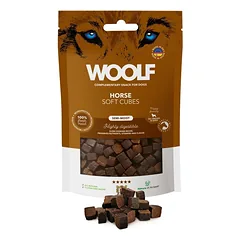 WOOLF Soft Cubes Horse Monoprotein 100g minkšti arklienos kubeliai