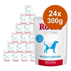 Rocco Diet Care Weight Control su jautiena ir vištiena, drėgnas maistas šunims 300 g, paketėlis — 5 nuotrauka