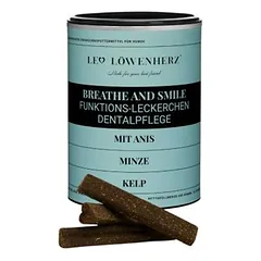 LEO LÖWENHERZ Breathe and Smile 400 g dantų lazdelės šunims su mėta
