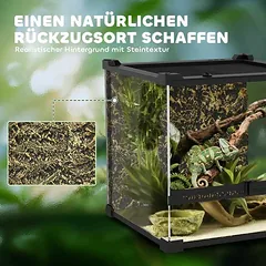 Roplių terariumas, 24 l, Juoda, 30 × 30 × 30 cm — 5 nuotrauka