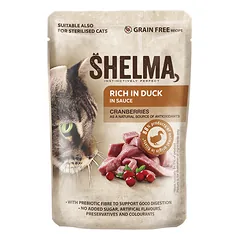SHELMA MIX Kačių konservų rinkinys, 12 x 85 g — 2 nuotrauka