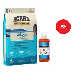 ACANA REGIONALS Pacifica Dog 11,4kg + LAB V Lašišų aliejus šunims ir katėms 500ml