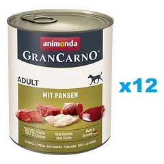 ANIMONDA Gran Carno Adult with Tripe 12x800 g su skrandžiu suaugusiems šunims
