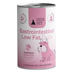 PAKA ZWIERZAKA PEPE Vet Gastrointestinal Low Fat Duck 400 g drėgnas maistas šunims, palaikantis virškinimo sistemą