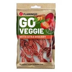 Flamingo Hundesnack Veggie Zahnbürste mit Erdbeere rot