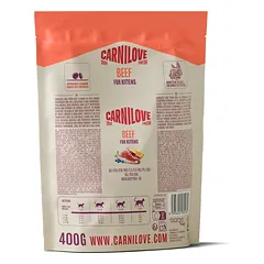 Carnilove Cat True Fresh Kitten su jautiena, sausas maistas kačiukams 0,4 kg parduotuvėje ramiosblusos.lt