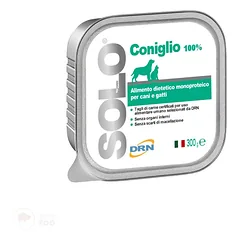DRN Solo Coniglio 100g Ir 300g (Triušiena) Konservai šunims ir katėms