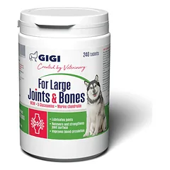 GIGI For Large Joints & Bones papildas didelių veislių šunų sąnariams ir kaulams – 240 tab.