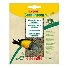Sera Granugreen Nature 20 g корм для травоядных циклид nuotrauka