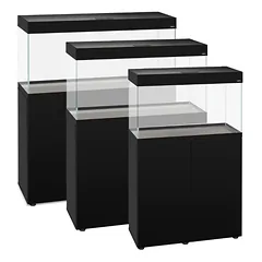 Opti Set 200 akvariumas stačiakampis, juodas, 101x41x56 cm, 200 l — 5 nuotrauka