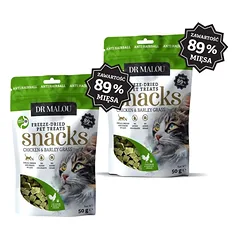 DR MALOU Kubeliai su vištiena ir miežių daigais, 2 x 50 g, skanėstai katėms