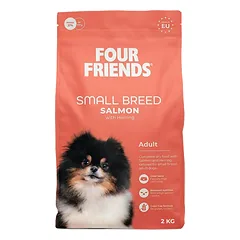 Four Friends Small Breed Salmon pilnavertis maistas su lašiša suaugusiems mažų veislių šunims, 2 kg