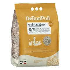 LABORATOIRE AGECOM - DeBonPoil Katzenstreu mit Holzkohle, 10 l - klumpend,