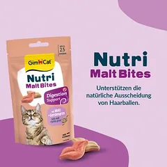 GimCat Nutri Malt Bites skanėstai katėms — 2 nuotrauka