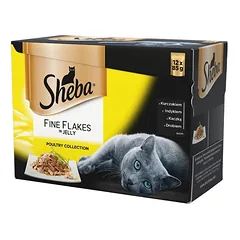SHEBA 12x85g Delicacy in Jelly - paukštienos skonio padaže drėgnas kačių ėdalas