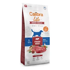 CALIBRA Dog Life Senior Medium Fresh Beef 12 kg su jautiena vyresniems vidutinio dydžio šunims