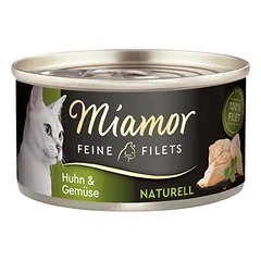MIAMOR Feine Filets Naturell Chicken&Vegetables 80g vištienos ir daržovių padaže