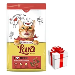 VERSELE-LAGA Lara Adult Beef 7kg - Suaugusių kačių ėdalas su jautienos skoniu + Staigmena katei